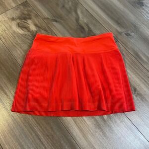 Lululemon Pleated Tennis Skirt Red Size 2 Activewear Athleisure Bin P-51
